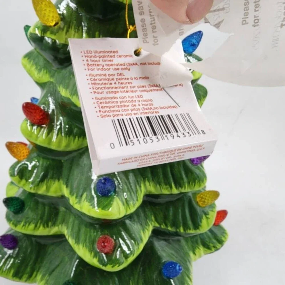 Mr Christmas Nostalgic Christmas Tree Table Decor One Size Green LED Lighting